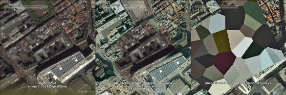 The Ministry of Defence. First imaged in 2003, subsequent updates to the surroundings were censored by pasting over the 2003 version. Aggressively crystallized in 2005.